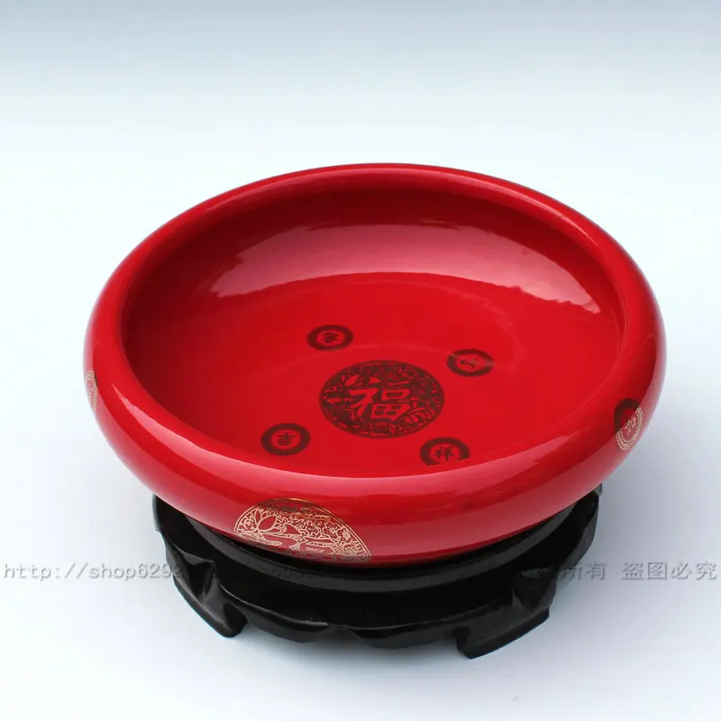 Цзиндэчжэнь керамическая красная щетка для мытья цветов горшок Нарцисса | Дом и