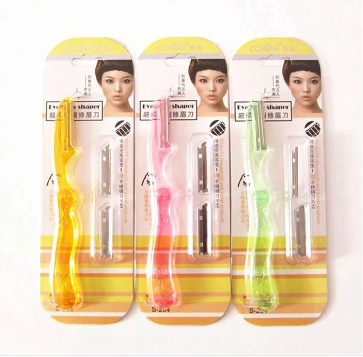 New Portable 5pcs Pro Eyebrow Razor Trimmer Shaper Shaver Hair Remover Set Sharp For Make Up Kit Stainless Steel Cutting | Красота и