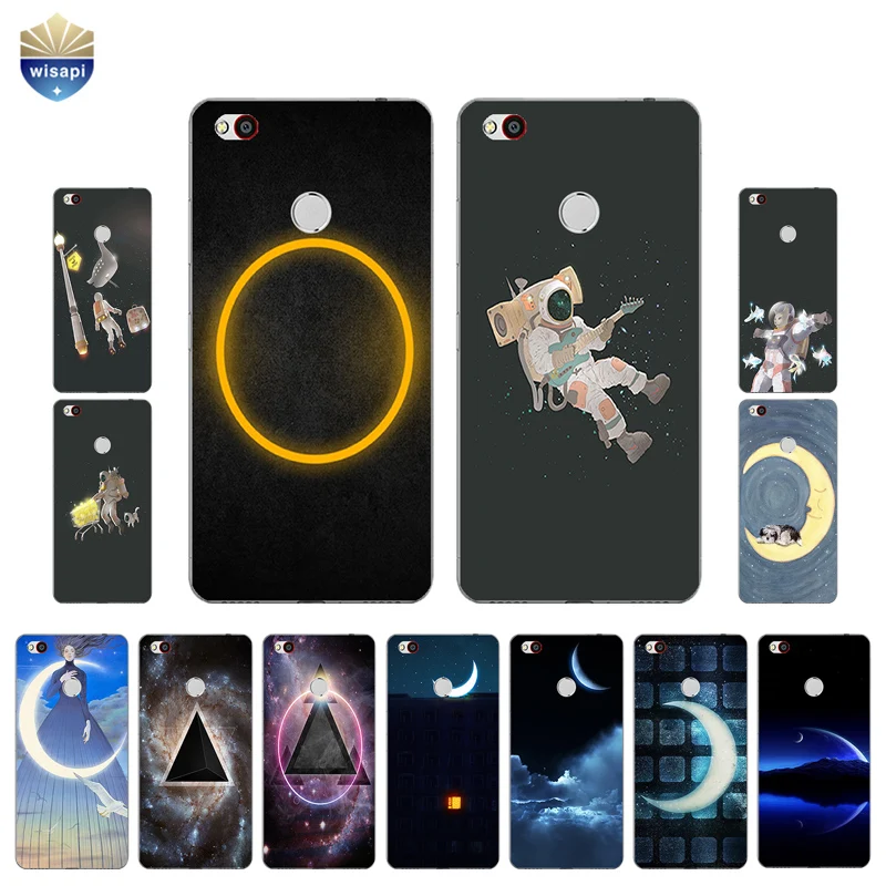 Чехол для телефона zte Nubia N1/N1 Lite N2, чехол для телефона zte Axon 7, чехол для zte Axon 7 Mini A2017, чехол из ТПУ с рисунком Луны и треугольника
