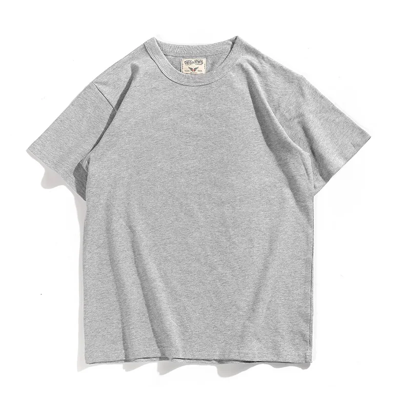 gray no pocket Летняя Новинка, базовая футболка из хлопка, Мужская однотонная белая футболка, мужская повседневная Уличная футболка с коротким рукавом, одежда для женщин - Цвет: gray no pocket