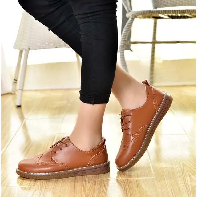 Коричневый YAERNI Summer Leather Women Shoes Sneakers Nurse Swing Work Single Shoes Wedges Shoes woman Blue White Platform Shoes Slimming - Цвет: Коричневый