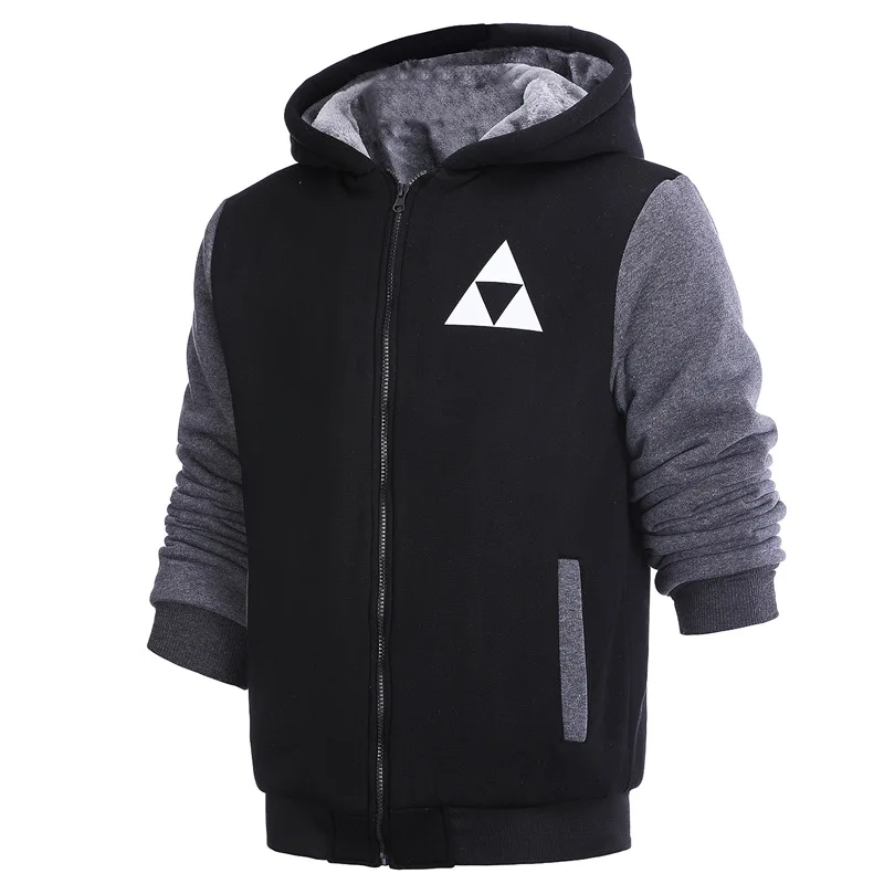 Легенда о Зельде косплей в Для мужчин костюмы zelda толстый плюс бархатный свитер с