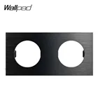 Настенный выключатель Wallpad L6, черная двойная Фотолюминесцентная алюминиевая розетка с металлической пластиной, 172*86 мм