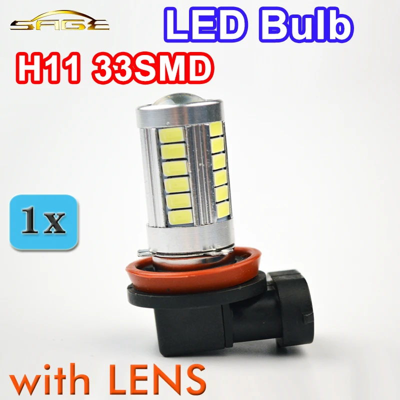 Flytop 1 х супер белая H11 33SMD светодиодная Автомобильная противотуманная фара 6000K с