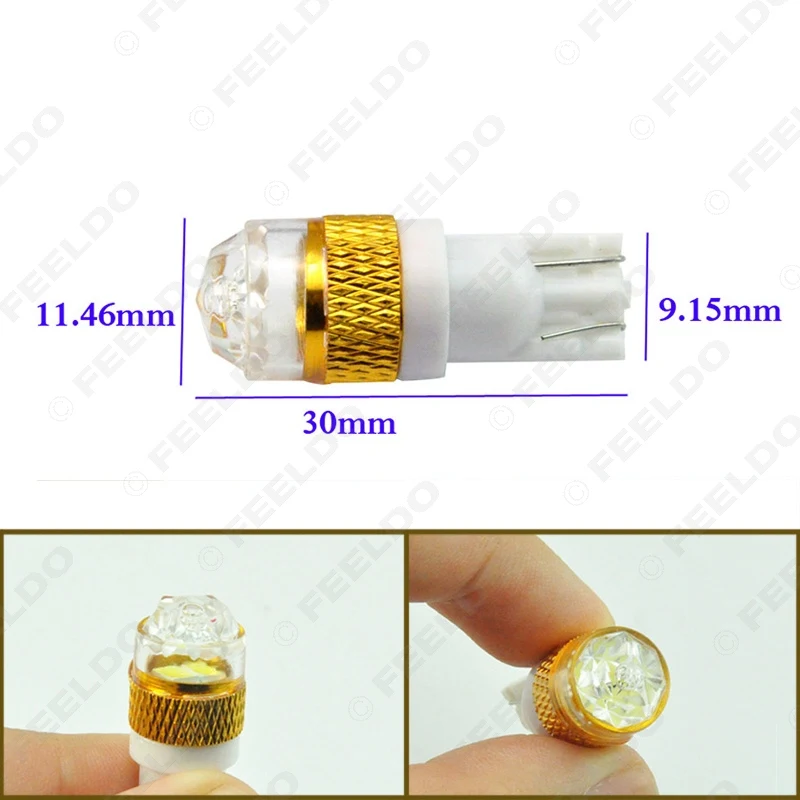 FEELDO 50 шт. мощность белый T10 194 168 5730SMD 2Led s призматическая поверхность Автомобильные
