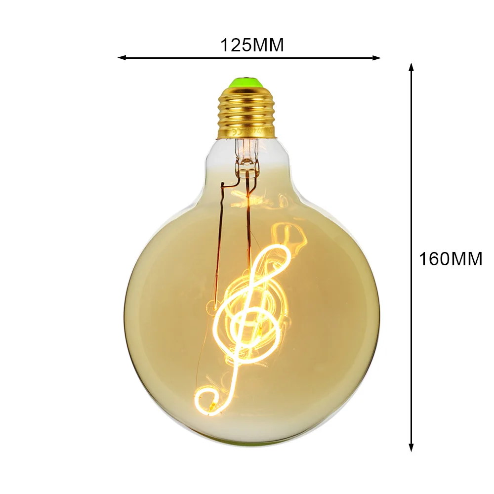 TIANFAN Edison ЛАМПЫ старинная лампочка G125 Светодиодная лампа музыкальная нить 4 Вт 220