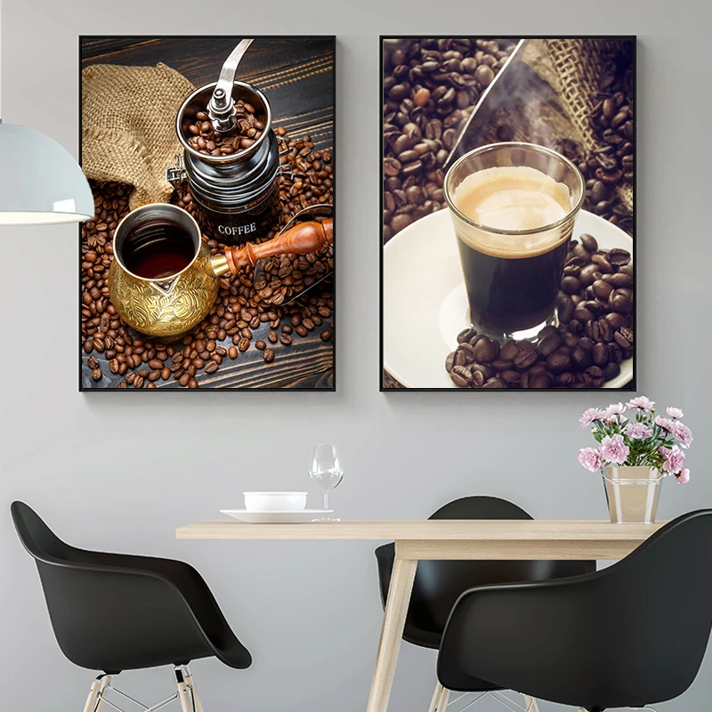 

Hand Grinding Coffee Coffee Theme Photography Canvas Posters Print Modern Wall Art Pictures For Living Room Dinning Room Cafe