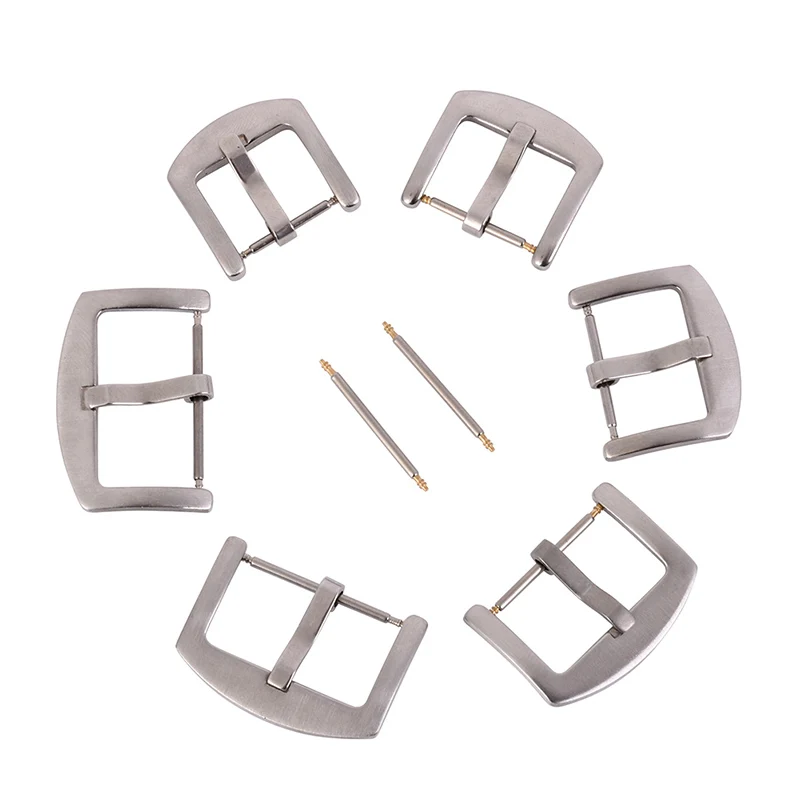 Пряжка для часов из нержавеющей стали серебристая тусклая полировка и гладкая 16