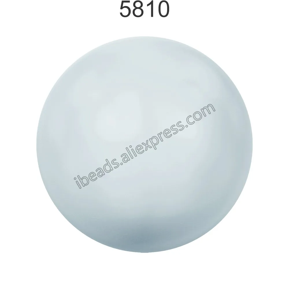 Pastel Blue 966 Оригинальные кристаллы от Swarovski 5810 пастельных цветов, серия матовых жемчужин, полностью просверленные отверстия, сделай сам, свободные бусины, ювелирное изделие, фитинг - Цвет: Pastel Blue 966
