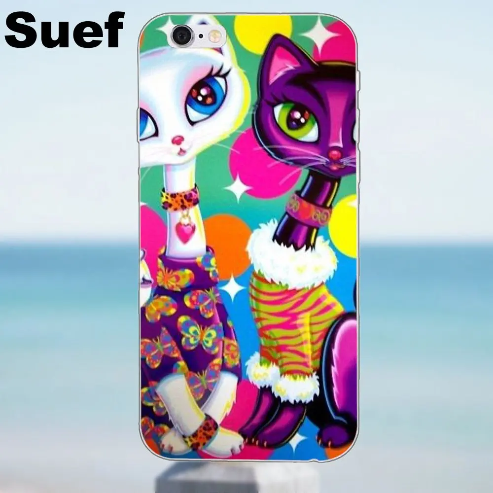 Suef Радужное вдохновляющее искусство Lisa Frank для iPhone X 4 4S 5 5S 5C SE 6 6S 7 8 Plus Galaxy A3 A5 J1 J3 J5 J7