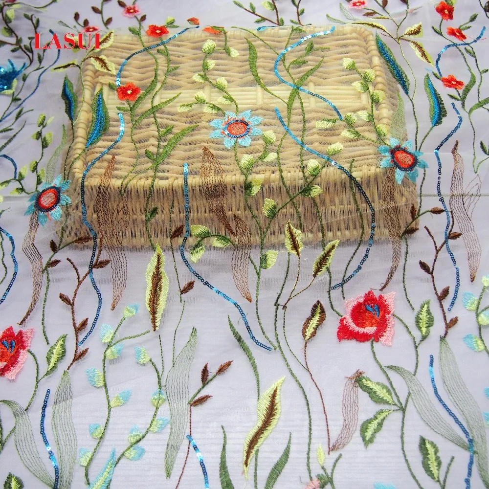 LASUI новый продукт для пеших прогулок разноцветные блестки вышивки сетчатая