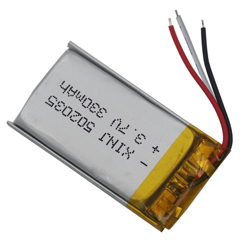 XINJ 3 7 V 330mAh провода термистора полимерная литиевая батарея 502035 для MP3 MP4 камеры