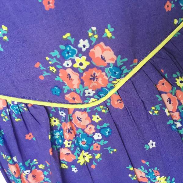 Girls Dress Purple Flower 3/4 Sleeve Princess Party Cotton 2020 Summer Wedding Dresses Clothes Size 4-12 Carnival Vestidos | Детская