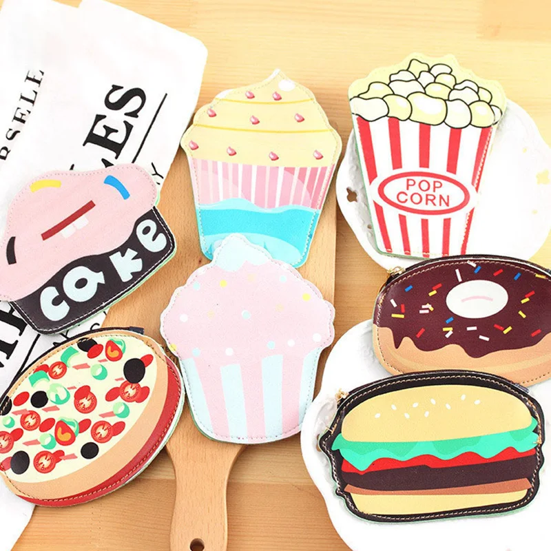 Женские кошельки и сумочки с рисунком из мультфильма мороженое Kawaii маленькие