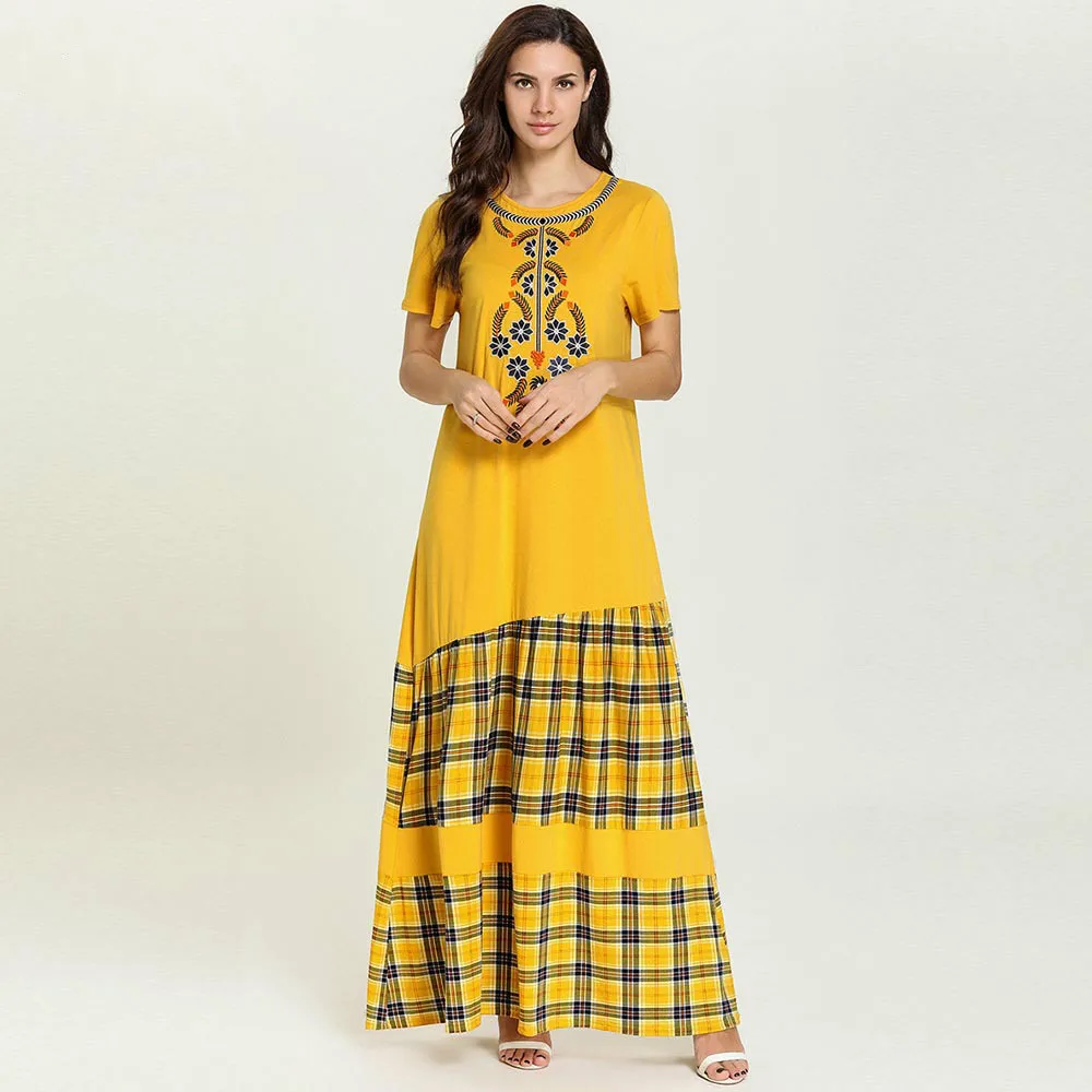 Арабское платье размера плюс ночная рубашка лоскутное ночное белье короткий