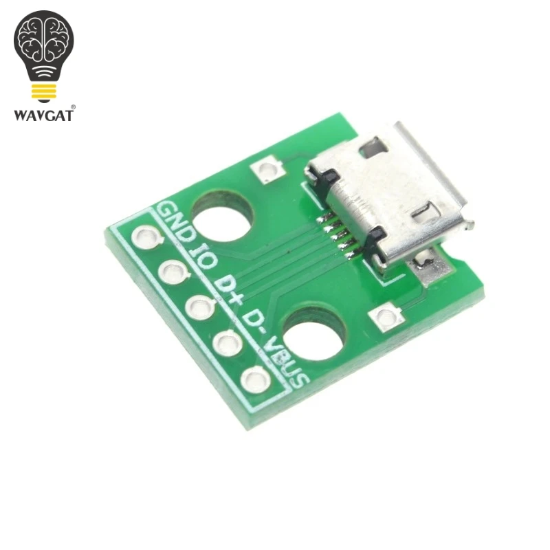 5 шт. микро USB DIP адаптер 5pin гнездовой разъем конвертер печатной платы типа в pinboard 2