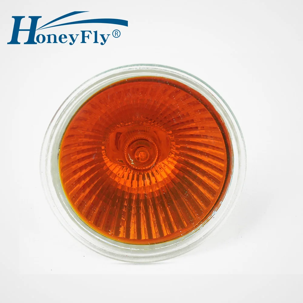 HoneyFly 2 шт. оранжевая пламенная лампа 35 Вт/50 Вт 12 В/220 В GU5.3 JCDR приглушаемая