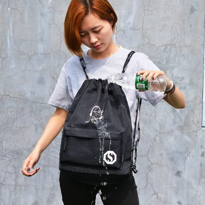 Модные мужские оксфорды мешки Drawstring Повседневное рюкзак Для женщин мультфильм