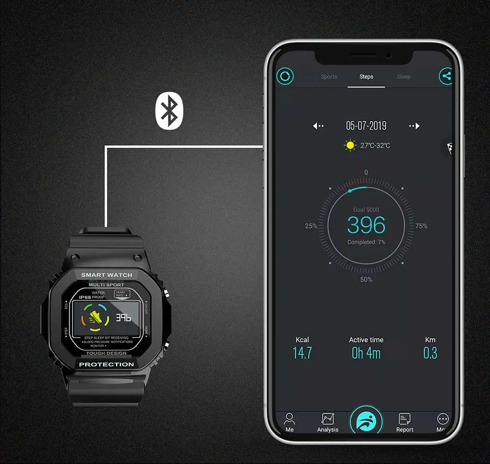 Lokковрики Bluetooth Смарт-часы для женщин и мужчин IP68 водонепроницаемый цветной сенсорный экран монитор сердечного ритма цифровые Смарт-часы для Android ios