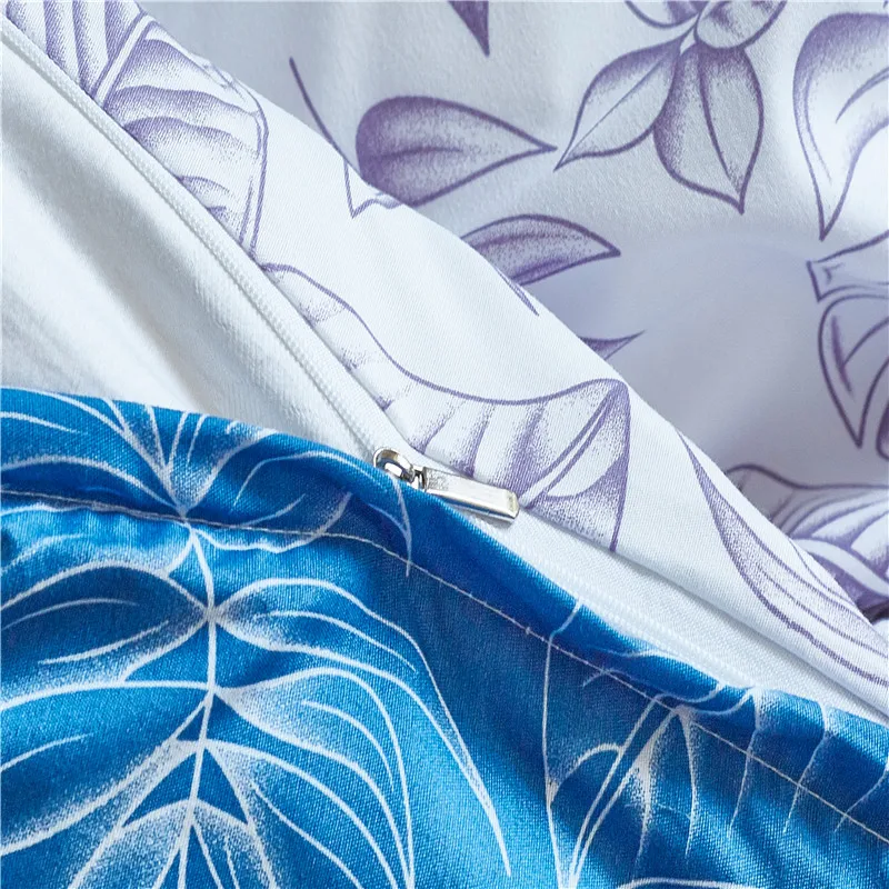 Modern Blue Print Beautiful Bedding Sets 2/3pcs Bed Linings Duvet Cover Pillowcases Set USA Queen King Twin Size Bedlinen | Дом и сад