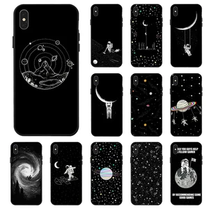 Чехол Space Moon для iPhone 13, чехол 11 XR XS Max X, окрашенный чехол для телефона iPhone 12 Pro Max 7 8 6S 6 Plus SE 2020 13 Pro, чехол
