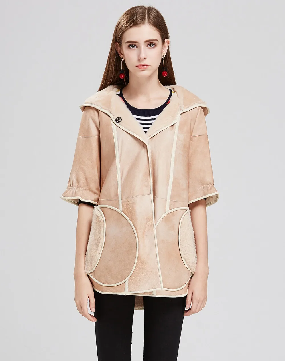 2017 Весной И Осенью Новый Стиль женская Clothing Короткий Участок Моды Кашемир Смеси
