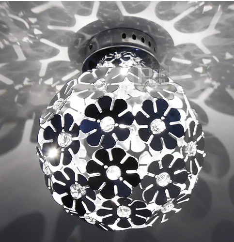 Хрустальная потолочная лампа 7 дюймов Роскошный Алюминиевый цветочный