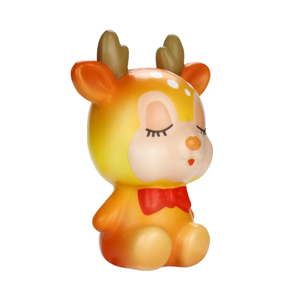 Squishies Kawaii с рисунком рождественского оленя медленно поднимающийся крем ароматизированное средство для снятия стресса игрушки медленно нарастающее при сжатии игрушки CollectionZ04