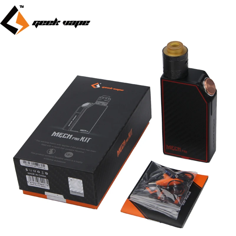 Оригинальные электронные сигареты Geekvape Mech Pro комплект с 3 мл Медуза rdta tank и Box mod Vape