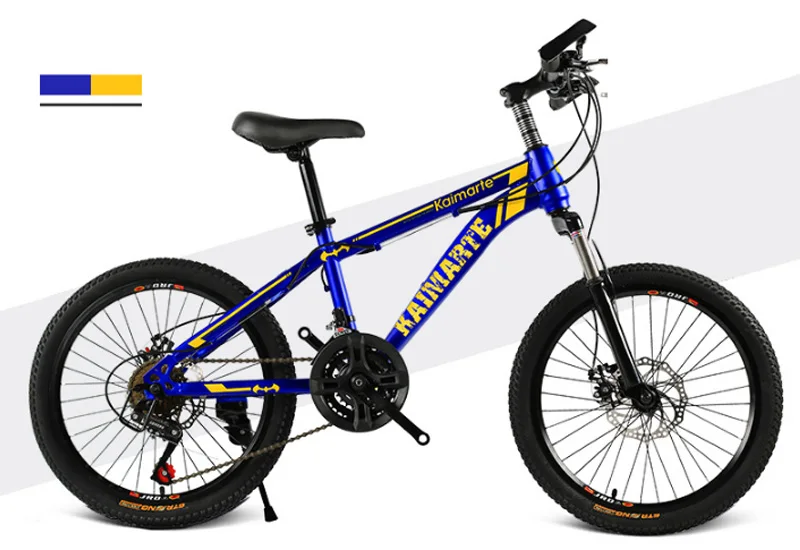 blue Spoke wheel 20 дюймов горный велосипед 21 скоростной велосипед передний и задний дисковые тормоза велосипед прямой луч для верховой езды горный велосипед - Цвет: blue Spoke wheel