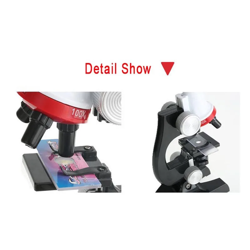 Набор детских биологических микроскопов 1200X 12 шт. подготовленные слайды научные