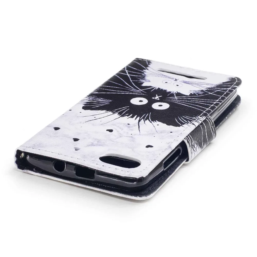 Изысканная роспись кожаный чехол для Wiko Ленни 3 флип Flip Wallet Cover Чехол мобильного