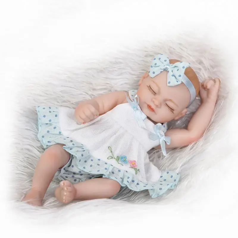 

28cm baby doll mini cute simulation rebirth baby doll to send children's Christmas gifts