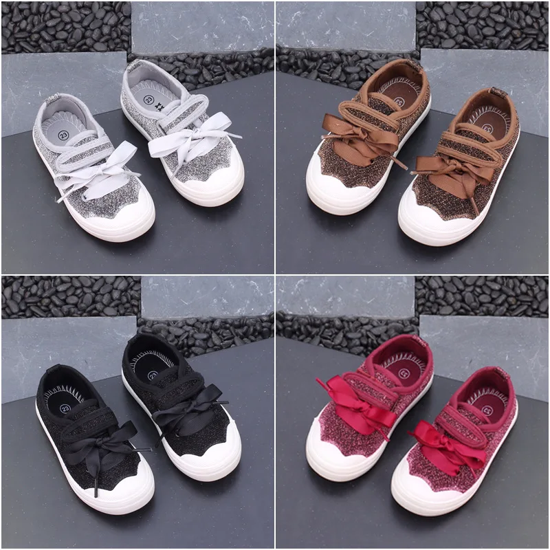 Children Shoes Sport Breathable Girls Sneakers Soft Kids For Casual Child Canvas Fashion Bling Priness | Детская одежда и обувь