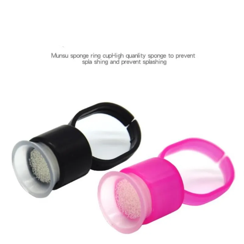 

Hotsell 50 Pcs Black & Pink Plastic Tattoo Ink Ring With Sponge for Eyebrow Permanent Makeup Tattoo Ink Holders Tattoo Accessory