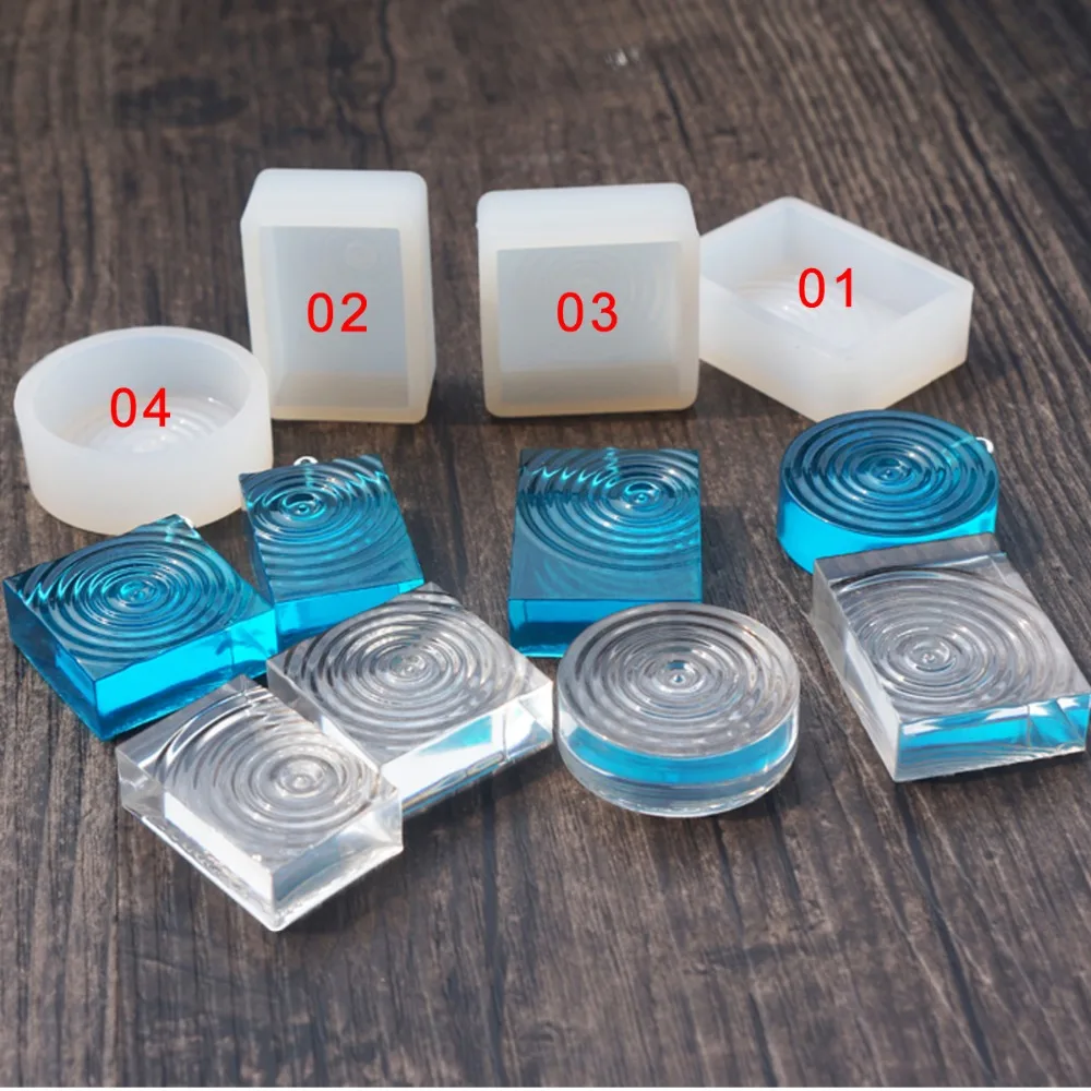 1 шт пульсация силиконовые формы для литья смолы круглое ожерелье ювелирные