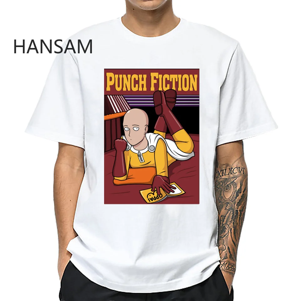 One Punch Man Мужская Летняя футболка с японским аниме мужские футболки коротким