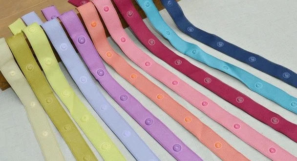 5 м/лот ярких цветов кнопки ремень комплект лента Смола Кнопки невидимым Поппер