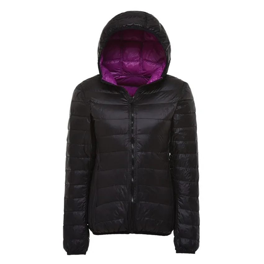 Женская легкая тонкая куртка пуховик на утином пуху осенняя короткая пуховая