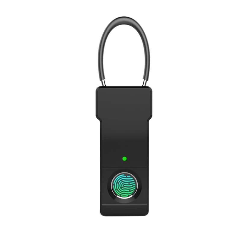 Black Умный Замок без ключа с отпечатком пальца, Usb Перезаряжаемый Ip65 Водонепроницаемый Противоугонный замок, замок для двери, Чехол для багажа - Цвет: Black