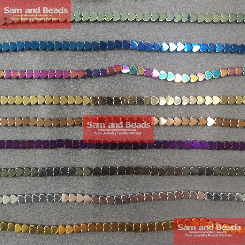 Оптовые Бусины из натурального камня 5x6 мм гематит сердечко изготовление