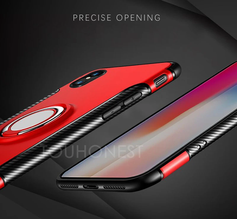 Противоударный чехол для huawei P20 lite Коврики 10 Pro P10 lite Honor 10 9 8 lite 7X P9 Коврики 9 V10 Nova 3 3i кольцо-держатель на палец крышка