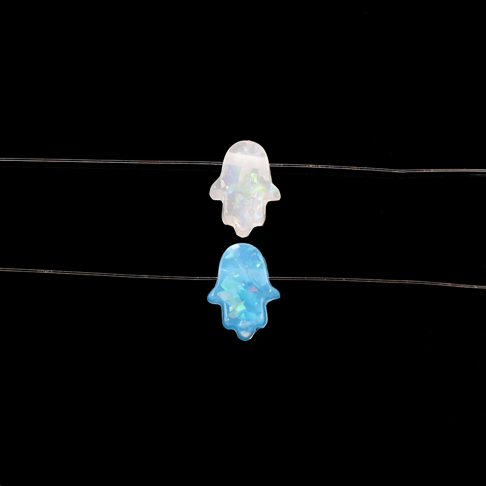 Полимерный опал Hamsa ручной чокер ожерелье невидимая прозрачная леска простая