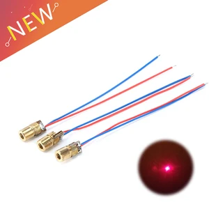 5pcs laser diode 650nm 6mm 5V 5mW Adjustable Laser Dot Diode Module Red Copper Head 3v