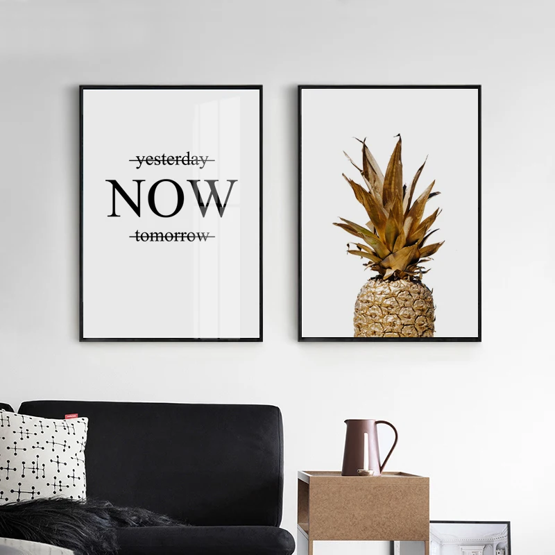 Постер с художественной печатью золотого цвета скандинавские настенные картины