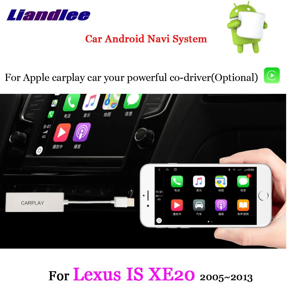 Carply Автомобильный Android gps навигации Системы мультимедийный плеер для Lexus IS XE20 2005 2006-2010 2011 2012 2013 радио FM AM RDS HD Экран ТВ - Цвет: Carply