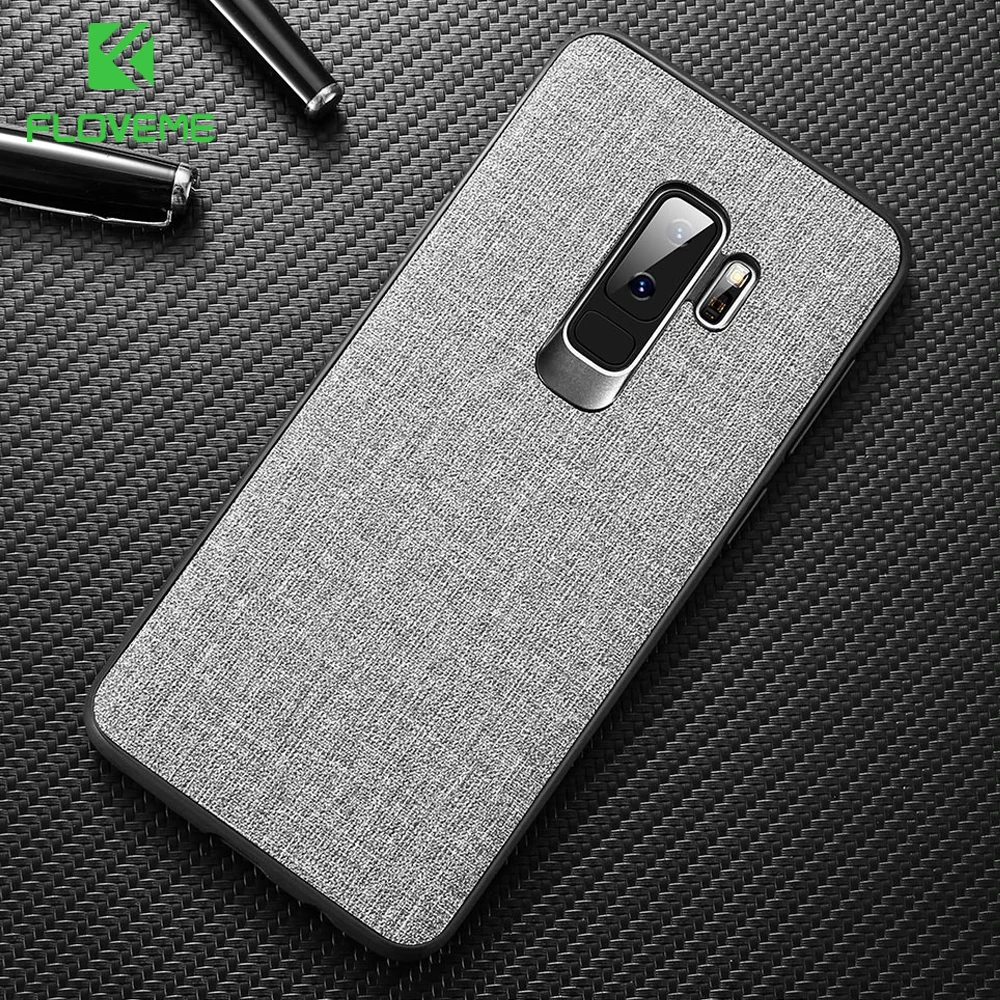 FLOVEME Cloth Texture Case For Samsung S8 S9 Galaxy S10 Plus Luxury TPU Cover SamsungS10e Note 9 8 S7 Edge Coque |