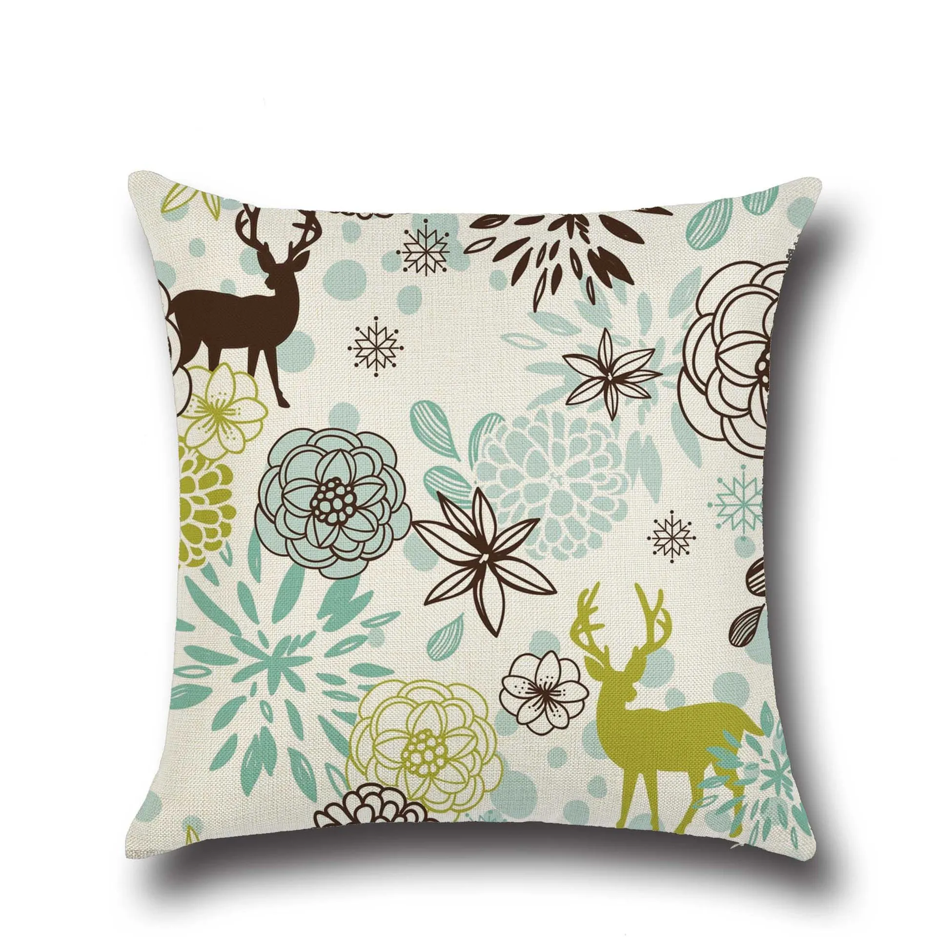 Европейский Лось лен хлопок Рождество узор наволочка красочные печатные белье