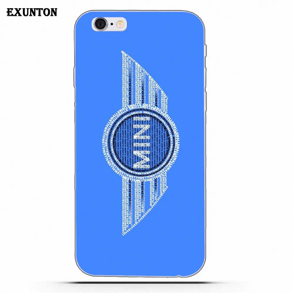 Mini Cooper Автомобильный логотип гоночный мягкий протектор для Apple iPhone 4 4S 5 5C SE 6 6S 7 8 Plus X