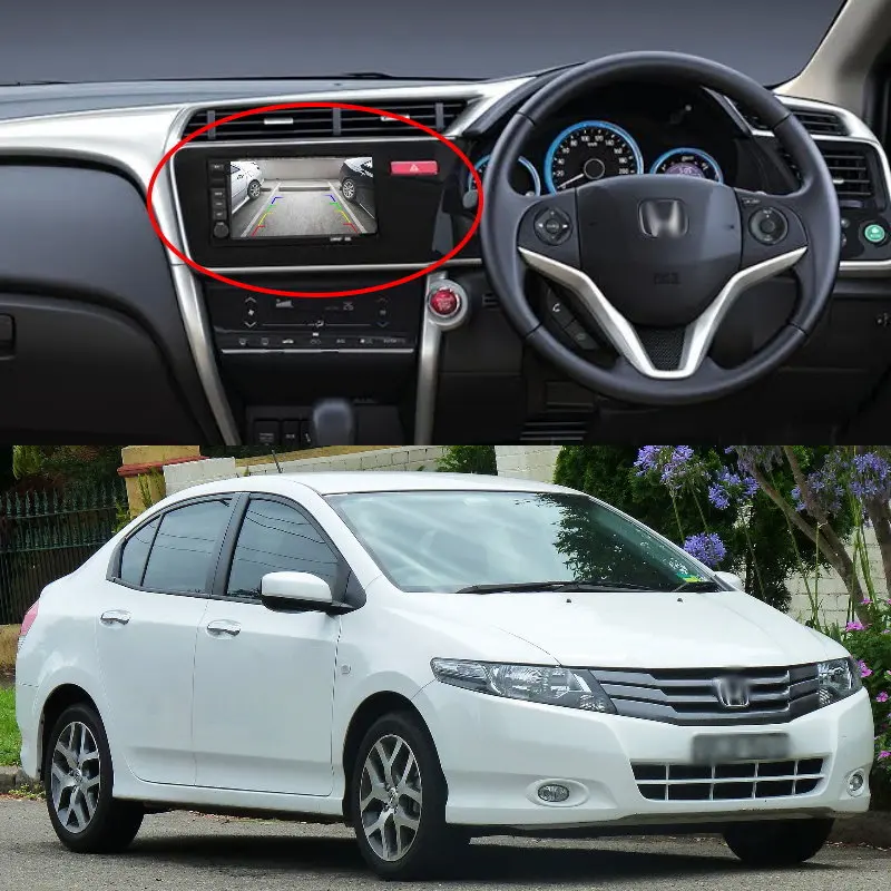 Liandlee заднего вида Камера RCA адаптер провода для Honda City /XR-V HR-V Vezel 2009-2015 оригинальный